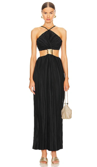 Shop Cult Gaia Mitra Sleeveless Halter Gown In Black