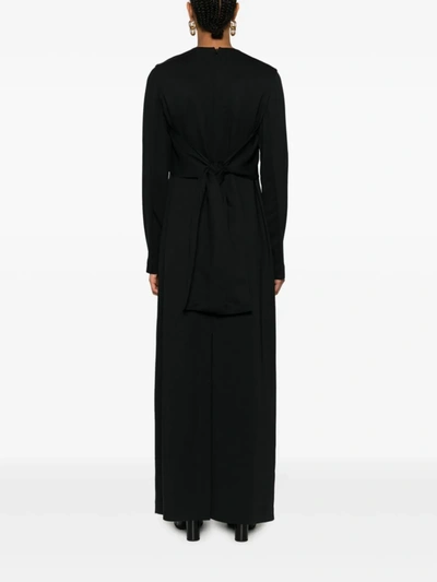 Shop Totême Toteme Women Sash Cady Dress In 001 Black