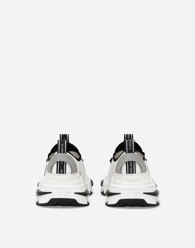 Dolce & Gabbana Airmaster Leather-trimmed Sneakers In White