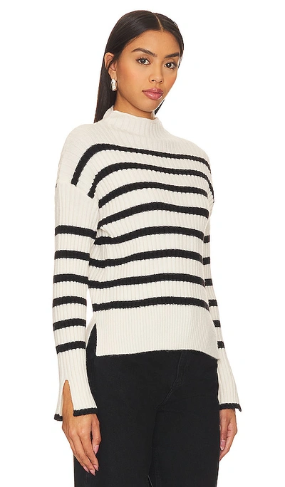 Shop Line & Dot Sunday Stripe Sweater In Black,white
