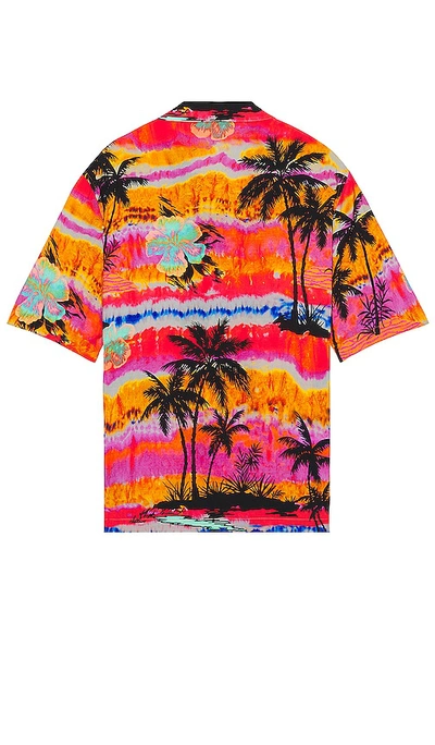 Shop Palm Angels Psychedelic Palms Bowling Shirt In Fuchsia