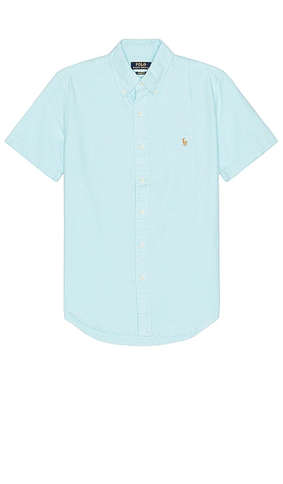 Shop Polo Ralph Lauren Oxford Sport Shirt In Blue