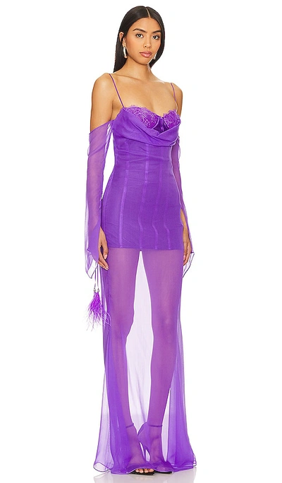 Shop Retroféte Meredith Dress In Purple