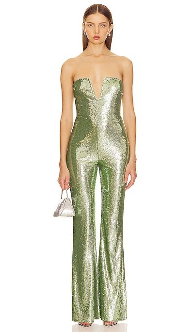 Shop Lovers & Friends Siobhan Sequin Jumpsuit In Green