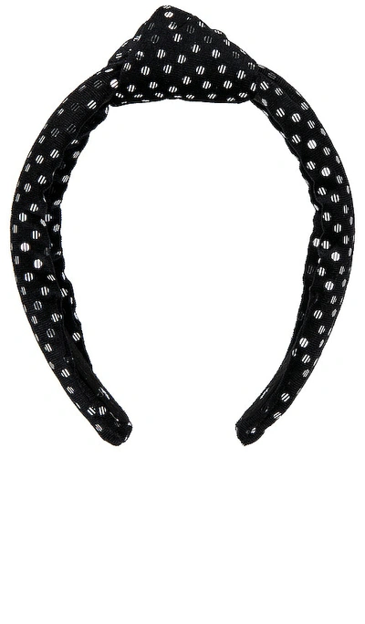 Shop Lele Sadoughi Velvet Knotted Headband In 墨黑