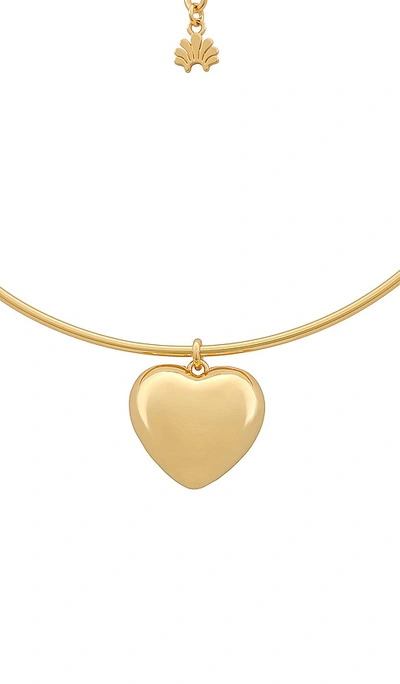Shop Lele Sadoughi Heart Choker Necklace In 金色