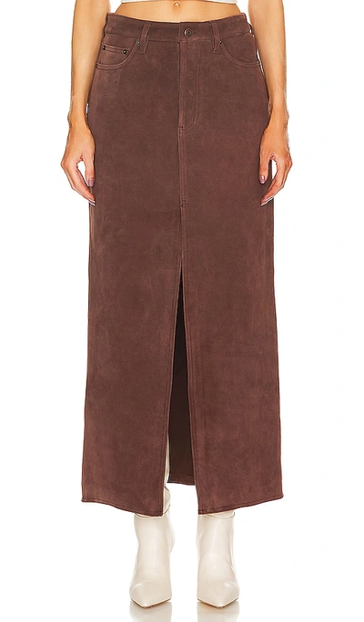 Shop Still Here Lima Skirt In Brown