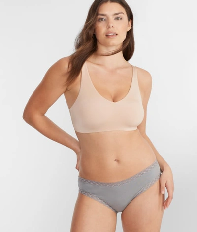 Shop Natori Bliss Cotton Girl Brief In Stormy