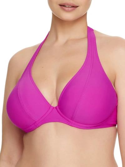 Shop Sunsets Muse Halter Bikini Top In Wild Orchid