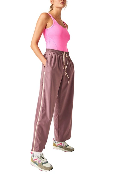 Shop Fp Movement Prime Time Track Pants In Purple Mountain