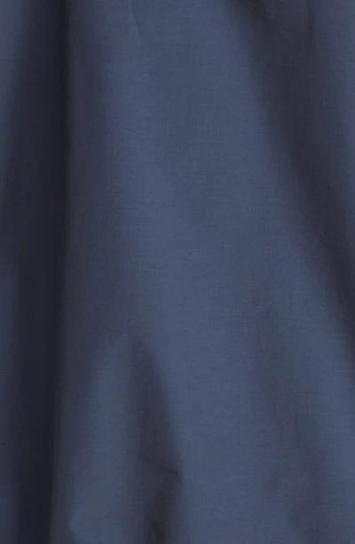 Eileen Fisher Hooded Cotton Blend Jacket In Blue