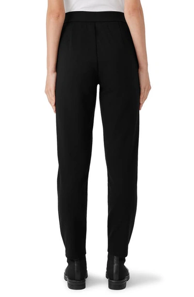 Shop Eileen Fisher Pintuck Pleat Tapered Ankle Pants In Black