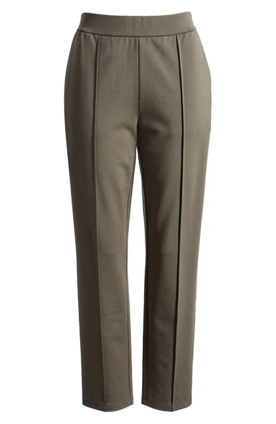 Eileen Fisher Pintuck Pleat Tapered Ankle Pants In Grove