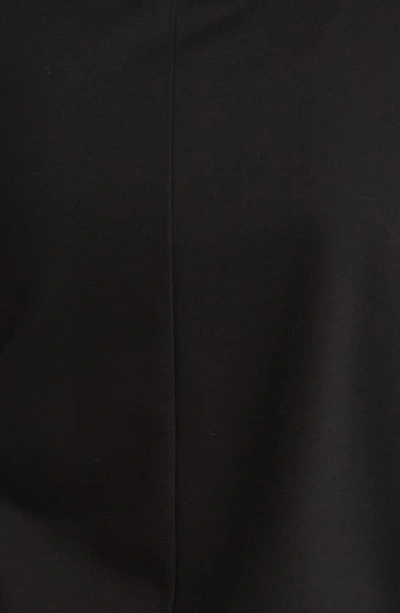 Eileen Fisher Classic Point Collar Zip-up Ponte Jacket In Black