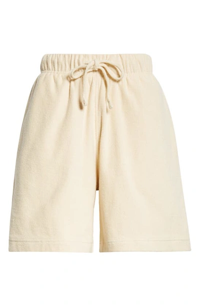 Shop Burberry Equestrian Knight Design Cotton Sweat Shorts In Calico