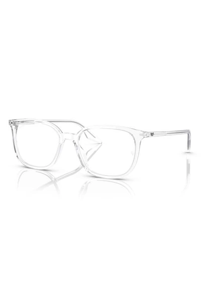 Shop Ray Ban 54mm Square Optical Glasses In Transparent