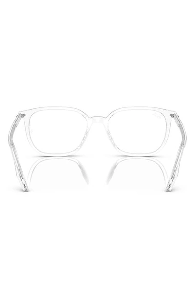 Shop Ray Ban 54mm Square Optical Glasses In Transparent