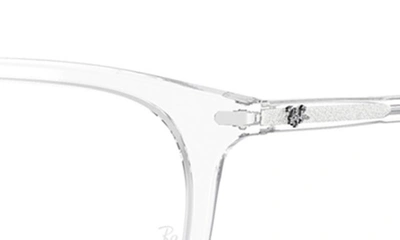 Shop Ray Ban 54mm Square Optical Glasses In Transparent