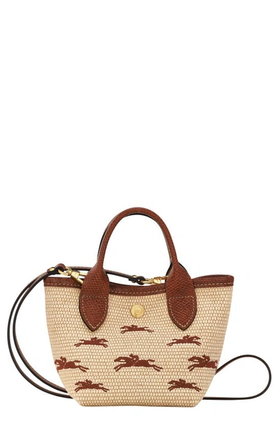 Shop Longchamp Extra Small Le Pliage Panier Top Handle Bag In Brown
