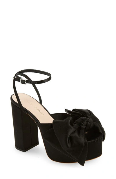 Shop Loeffler Randall Kiki Bow Platform Sandal In Black