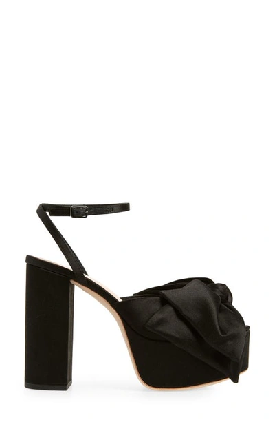 Shop Loeffler Randall Kiki Bow Platform Sandal In Black