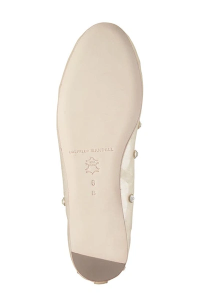 Shop Loeffler Randall Leonie Crystal Embellished Ballet Flat In Cream/ Crystal