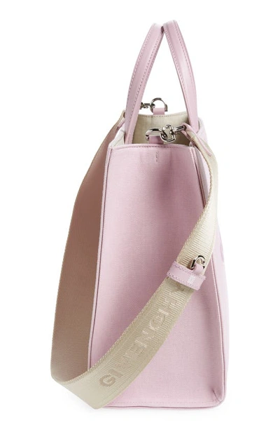Shop Givenchy Medium Canvas G-tote In Old Pink