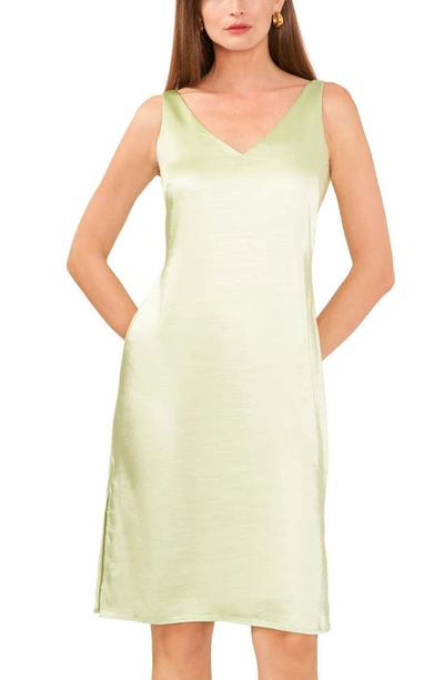 Vince Camuto Hammered Satin Slipdress In Foam Green