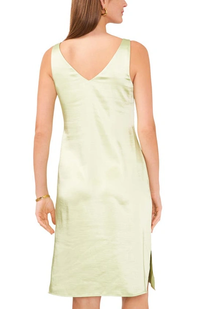 Vince Camuto Hammered Satin Slipdress In Foam Green