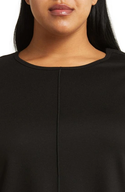 Shop Jones New York Serenity Three Quarter Sleeve Knit Top In Jones Black