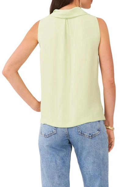 Shop Vince Camuto Cowl Neck Sleeveless Blouse In Foam Green