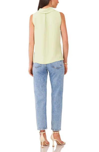 Shop Vince Camuto Cowl Neck Sleeveless Blouse In Foam Green