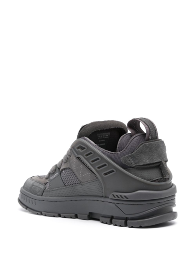 Shop Axel Arigato Area Patchwork Sneakers In Grey