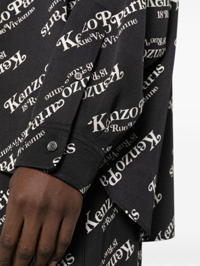 Shop Kenzo By Verdy Allover Logo Shirt In Black