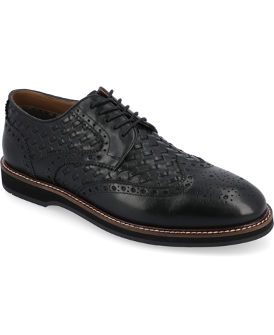Thomas & Vine Radcliff Woven Wingtip Derby In Midnight