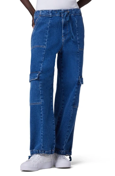 Shop Hudson Drawcord Wide Leg Cargo Parachute Jeans In Chill
