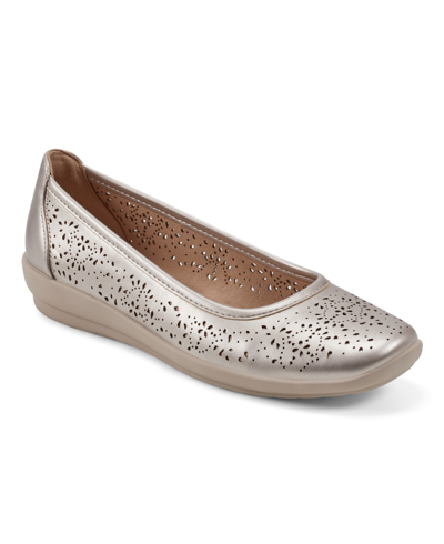 Shop Easy Spirit Women's Alessia Casual Slip-on Ballet Flats In Gold - Faux Leather