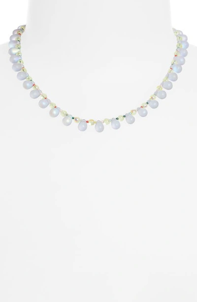 Shop Isshi Raindrop Necklace In Mist