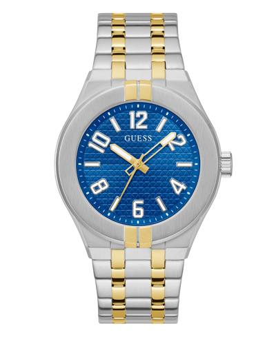 Shop Guess Men's Analog Two-tone Stainless Steel Watch 44mm