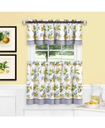 Achim Lemon Drop Tier Valance Window Curtains In Yellow