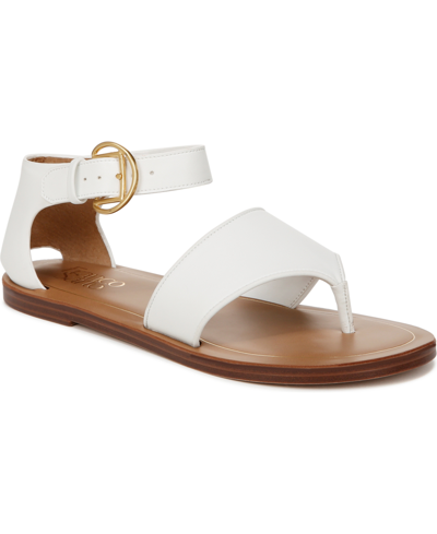 Shop Franco Sarto Women's Ruth Ankle Strap Sandals In White Faux Leather