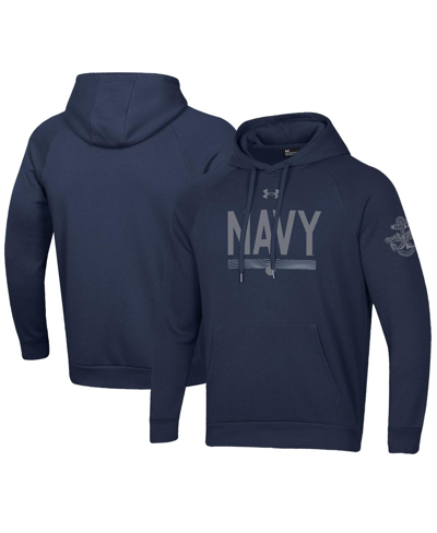 Shop Under Armour Men's  Navy Navy Midshipmen Silent Service All Day Pullover Hoodie