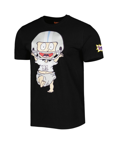 Freeze Max Men's And Women's  Black Rugrats Tommy Pickles Football T-shirt In Black
