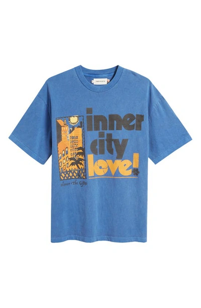 Shop Honor The Gift Inner City Love 2.0 Cotton Graphic T-shirt In Blue