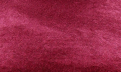 House Of Cb Lavinia Feather Trim Long Sleeve Velvet Body-con Cocktail Minidress In Mulberry