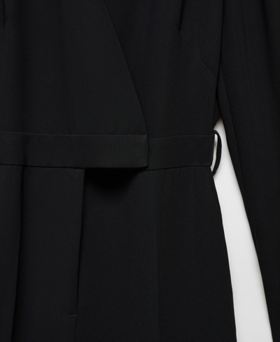 Shop Mango Women's Wrap Long Jumpsuit In Black