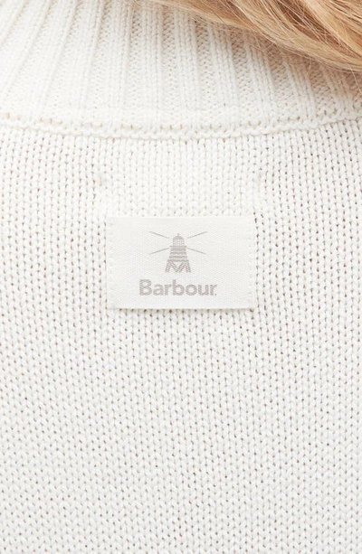Barbour Oakfield Womens Funnel Neck Jumper In Aran Stripe