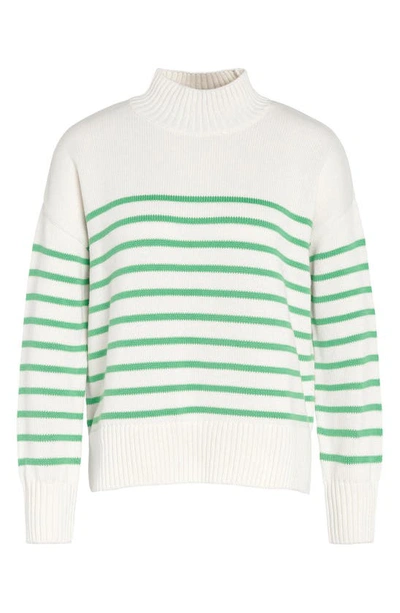 Barbour Oakfield Womens Funnel Neck Jumper In Aran Stripe