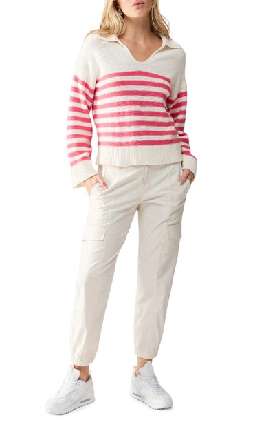 Sanctuary Perfect Timing Stripe Sweater In Flushed St