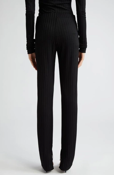 Bite Studios Split Hem Rib Pants In Black